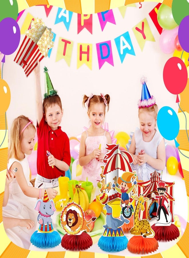 Weekgrat 12 Pcs Carnival Party Decorations Circus Theme Party Decorations Carnival Circus Honeycomb Table Centerpieces for Halloween Home Office Birthday Honeycomb Supplies Decor - Image 5